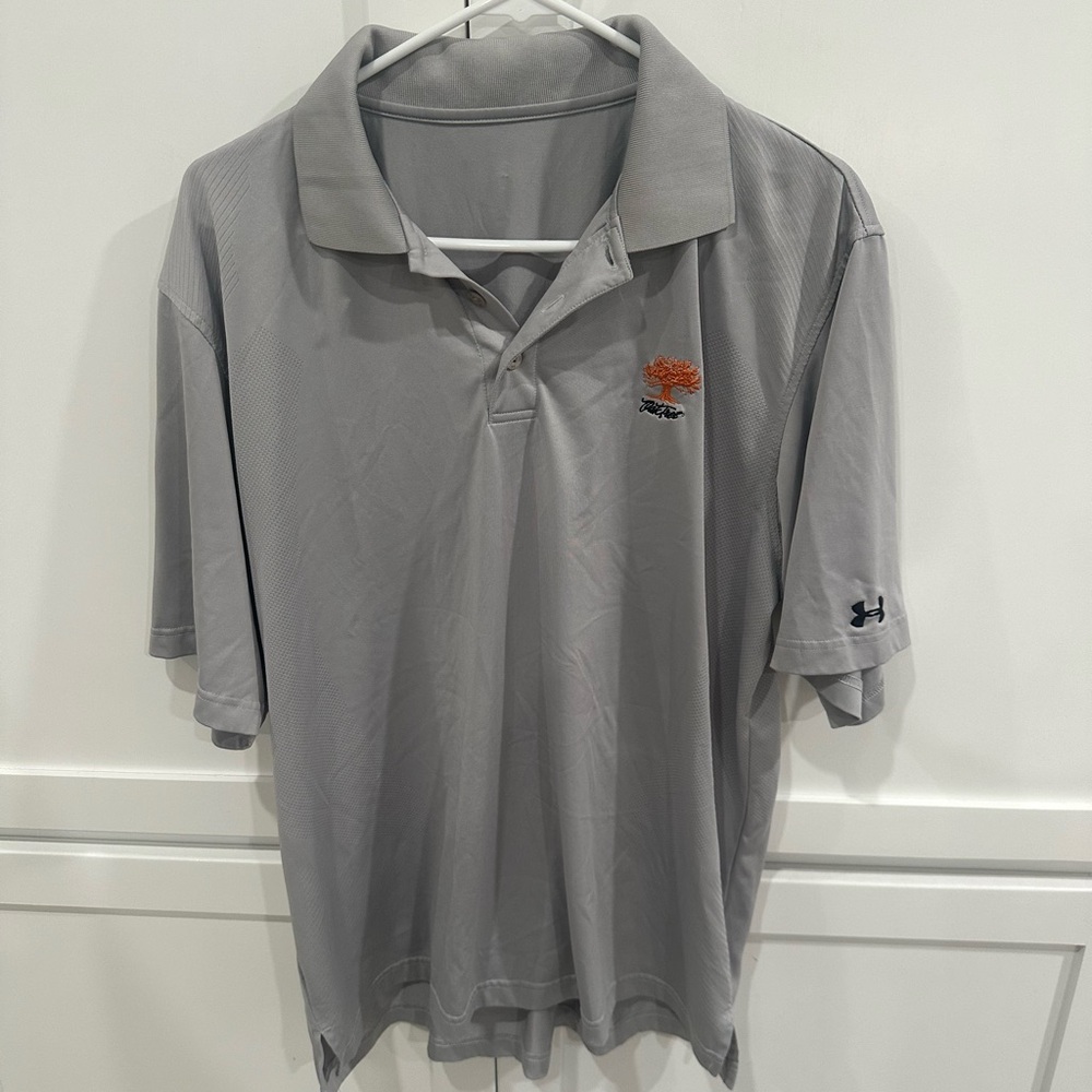 Large Under Armor Grey Golf Polo